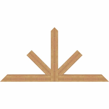 Ekena Millwork Saratoga Timber Gable Bracket, Western Red Cedar, 84"W x 42"H x 3 1/2"D x 5 1/2"F, 12/12 Pitch GBW084X42X0406SAR00SWR